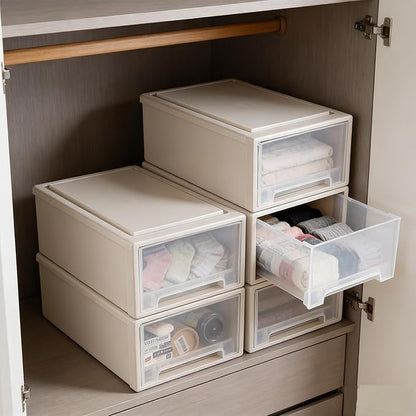 Buyitt 12 Quart Desktop Drawer Storage Unit, Plastic Stackable Storage Drawer - Image 2