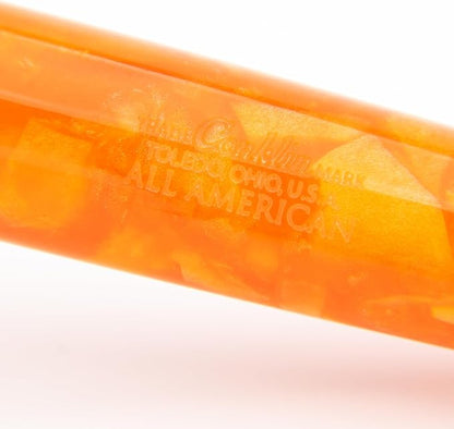 Conklin All American Fountain Pen in Sunburst Orange – Broad Nib, Vibrant - Image 3