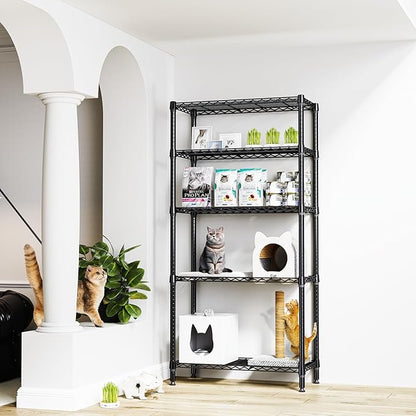 M MZG 1250 lbs 5 Tier Shelf Metal Storage Shelves Shelving Wire Rack Heavy Duty - Image 2