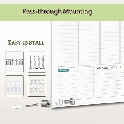 Glass Colorful Weekly Dry Erase Calendar Whiteboard - Image 3