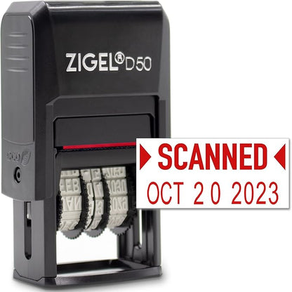 ZIGEL D50 Date Stamp with Scanned by ZIGEL