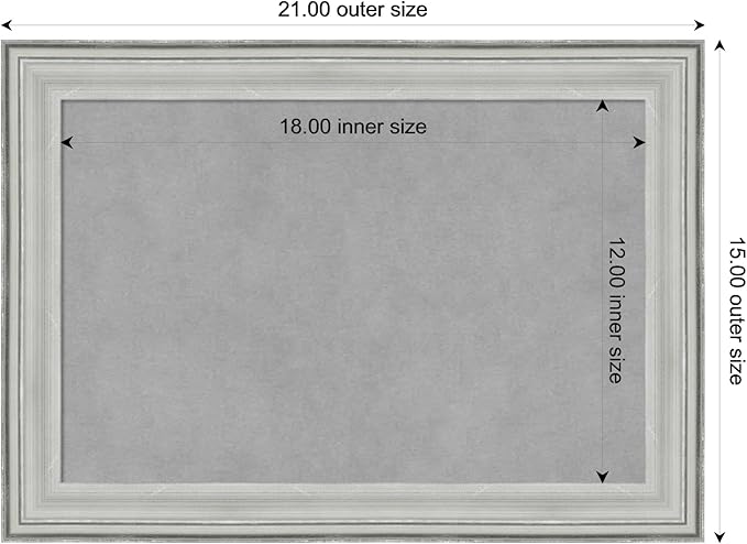 Amanti Art Silver Framed Magnetic Board 15x21 Small Vision Board - Image 3