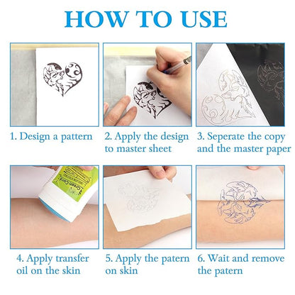 Yangna Tattoo Transfer Paper 50 Sheets A4 Thermal Stencil Paper - Image 4