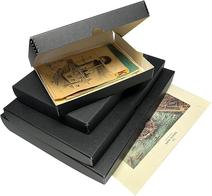 Lineco, Archival Folio Storage Box. Acid-Free, Metal Edge Boxboard, Clamshell - Image 8