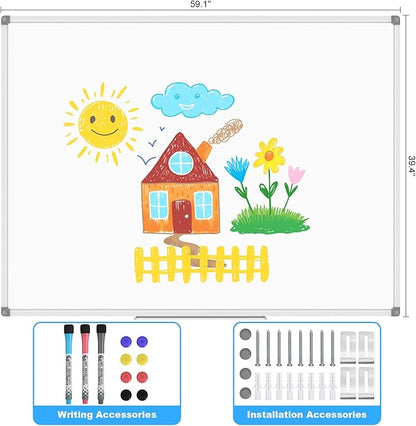 Lockways Dry Erase Board 60 x 40 Inch, Large Magnetic White Board Pack of 2 - Image 2