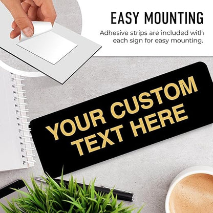 Custom Wall or Door Sign, Personalized Plaque Engraved Message - Image 6