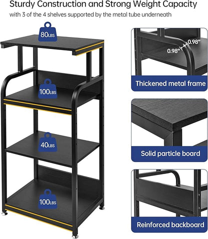 Fannova Printer Stand with Adjustable Shelf, 4 Tier Large Tall Printer Table - Image 5