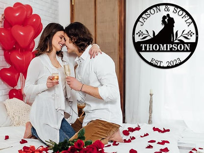 Wedding Couple Sign Metal, Personalized - Image 3