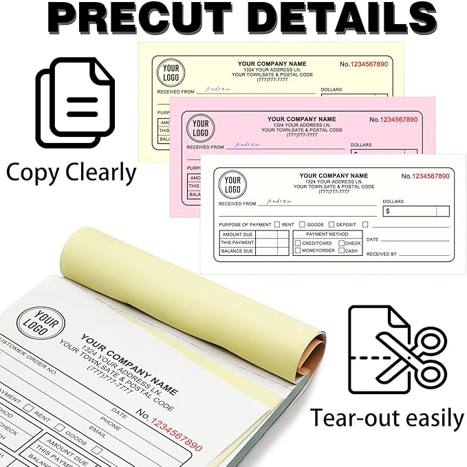 Custom 5.5" x 8.5" Invoice Book - Image 4