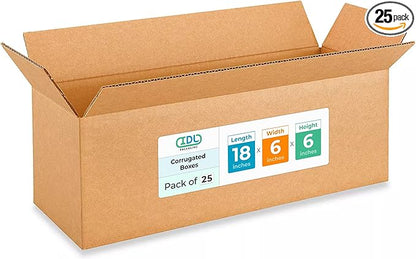 Long Moving & Shipping Boxes 18"L x 6"W x 6"H by IDLPackaging