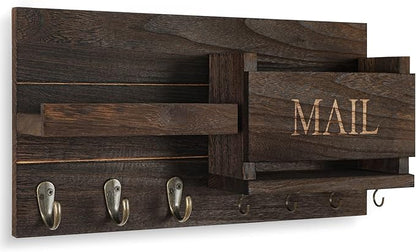 Lwenki Mail Organizer for Wall Mount – Key Holder - Image 2