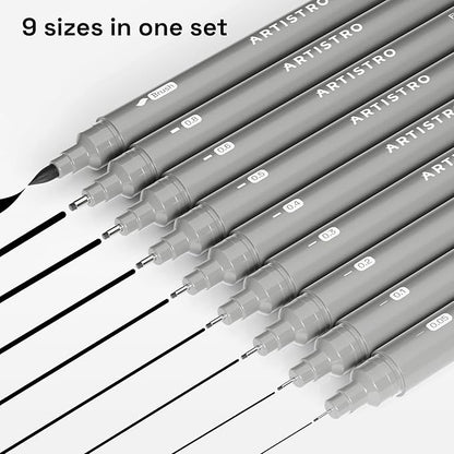 ARTISTRO Set of 9 Fineliner Pens - Image 2