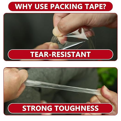 SWRT 2.7Mil Thick Ultra Clear Packing Tape, 24 Rolls Heavy Duty Packaging Tape - Image 4