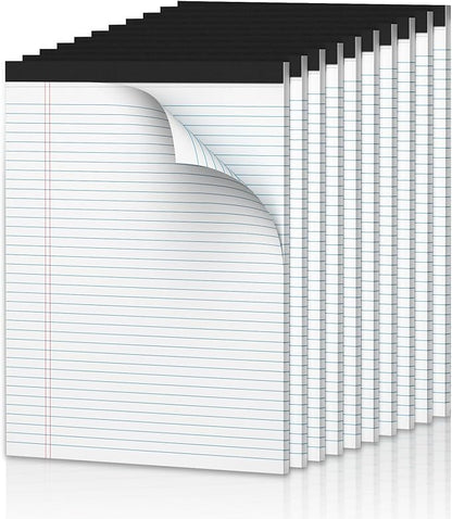 Note Pads 8.5 x 11.75 Writing Pads, 10 Pack, Double-Side Printed Lined Paper by NotePads