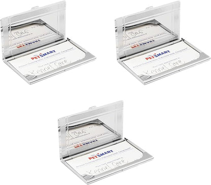 Stephanie Imports Set of 3 Slim & Minimalist Metal Business Card Holder Unisex - Image 3