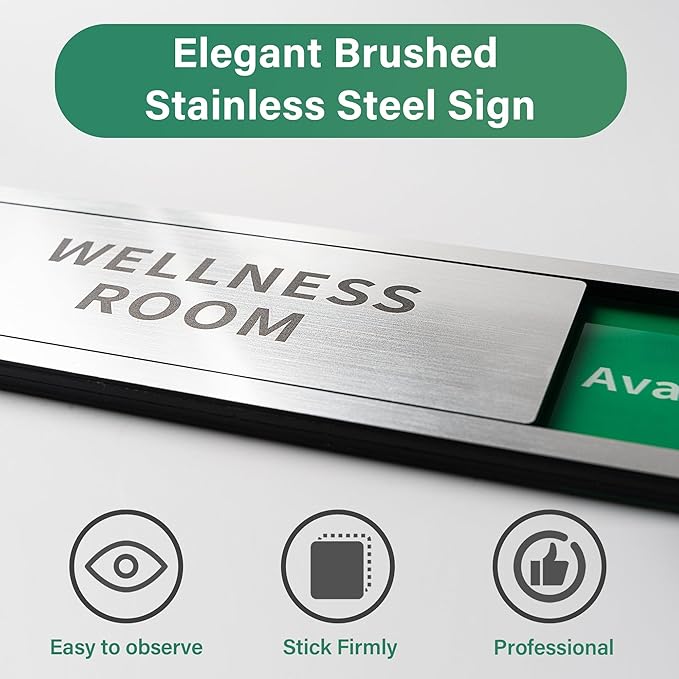 2 Pack Wellness Room Door Signs Do Not Disturb, In Use/Available Slider Sign - Image 4