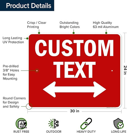 Custom Arrow, Custom Directional Sign, Two way Arrow, 24x30 Inches, Rust Free - Image 6