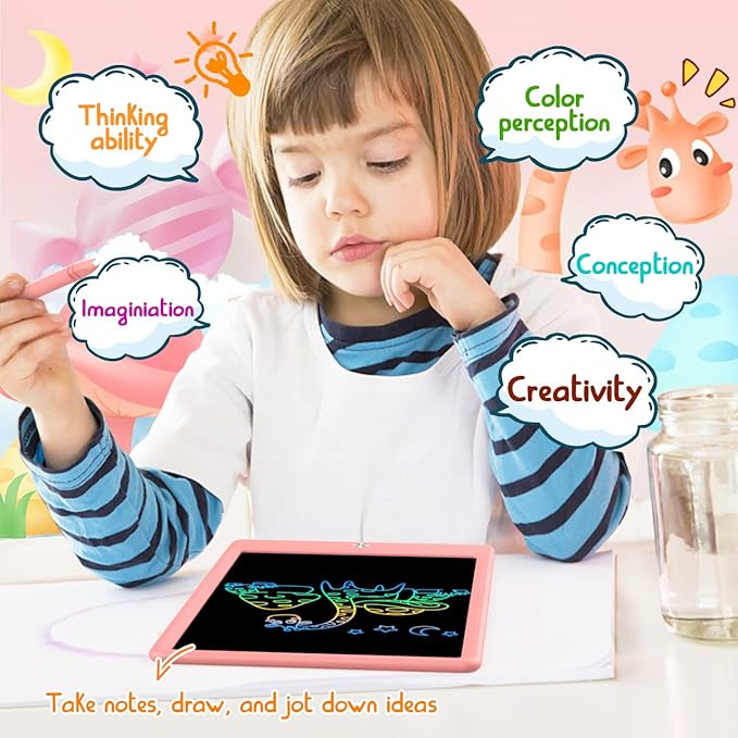 BUKEBU LCD Writing Tablet Doodle Board, Colorful Drawing Pad, Electronic - Image 3