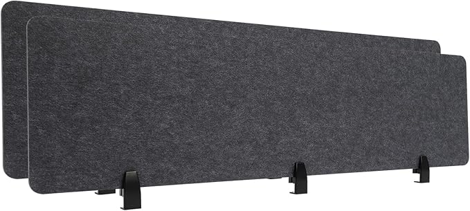 2pcs Privacy Panel, Standing Desk Divider 60"x16" Desktop Office Furniture by Unknown