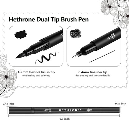 Hethrone Black Markers for Drawing - Image 2