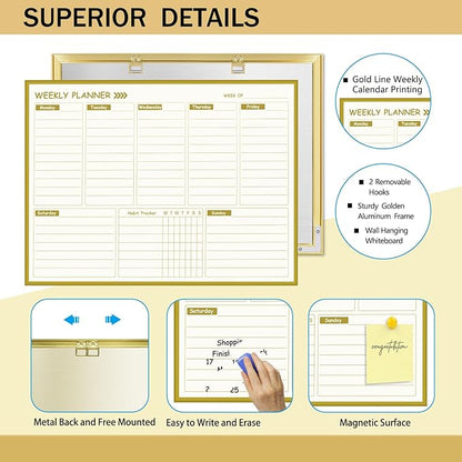 Large Weekly Dry Erase Board for Wall - Image 3