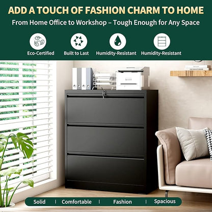 3 Drawer Lateral File Cabinet - Image 8