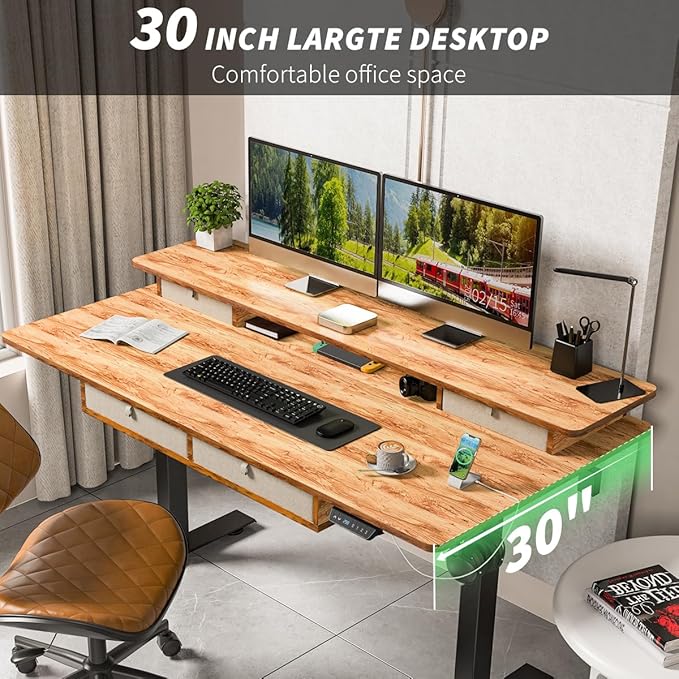Kingant 48 x 30 Inch Electric Standing Desk - Image 5