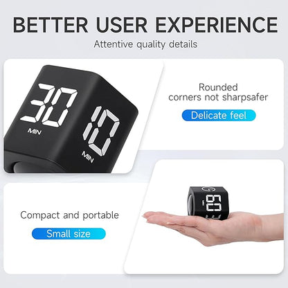 Exlliy Productivity Timer 1, 60 Minutes Preset, Desk Cube Timer - Image 4