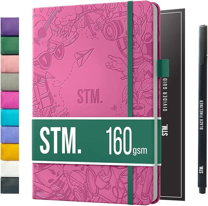 Bullet Dotted Journal Dot Grid Notebook | A5 Daily Journaling Notebooks by ScribblesThatMatter