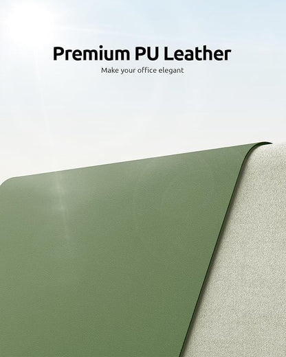 YSAGi Leather Desk Protector, Office Mat, Large Mouse Mat, Non-Slip PU Leather - Image 2