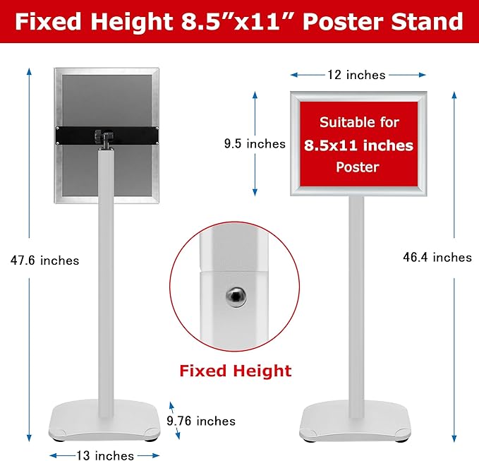 VAIIGO Heavy Duty Standing Sign Holder 8.5x11 Inch - Image 5