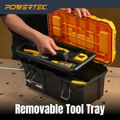 POWERTEC 16-Inch Tool Box with Trays - Image 4