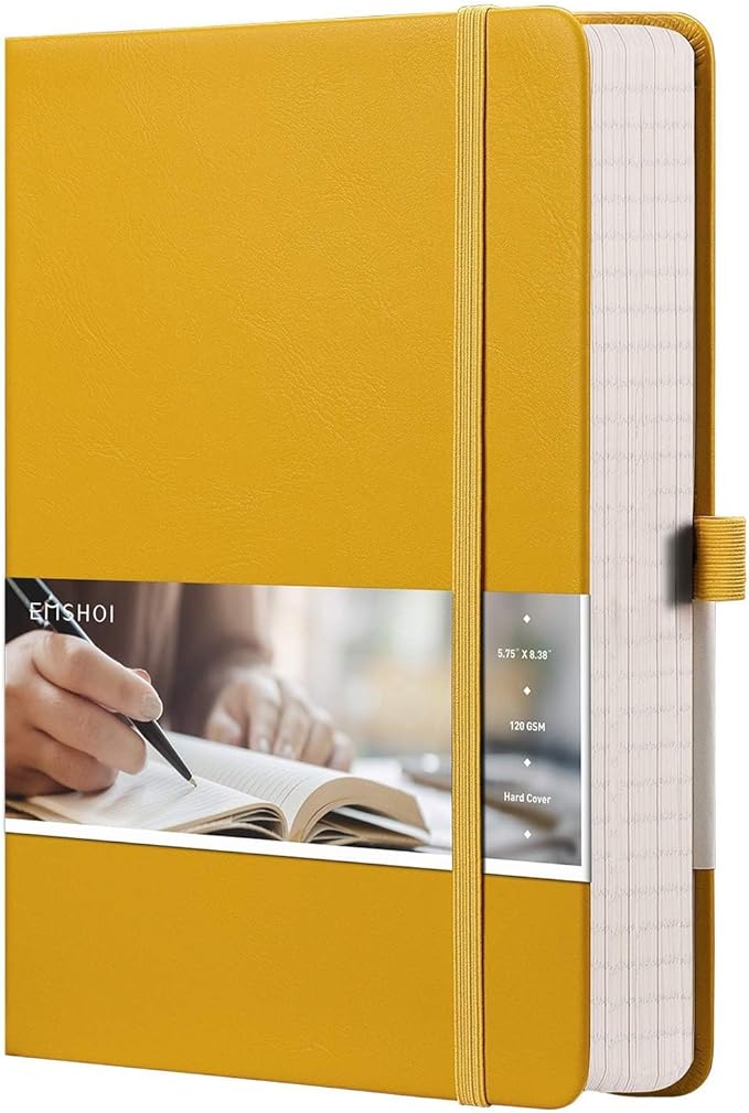 EMSHOI College Ruled Notebook 120gsm Thick Lined Journal by EMSHOI