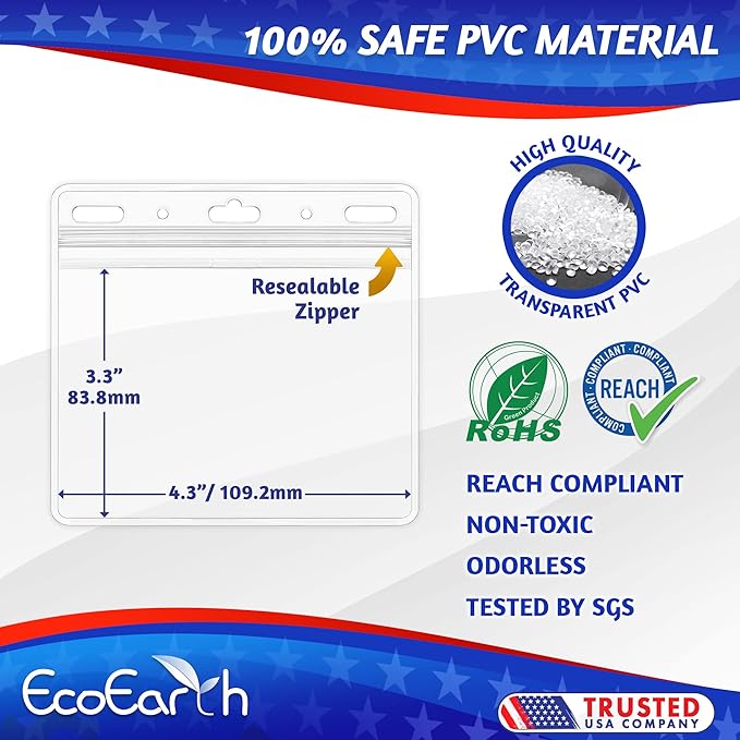 EcoEarth - Horizontal Card Protector w/Soft Edge - Sealable 4x3 Inch, 100 Pack - Image 2