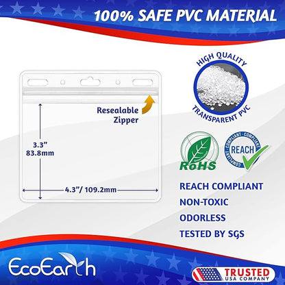 EcoEarth - Horizontal Card Protector w/Soft Edge - Sealable 4x3 Inch, 100 Pack - Image 2