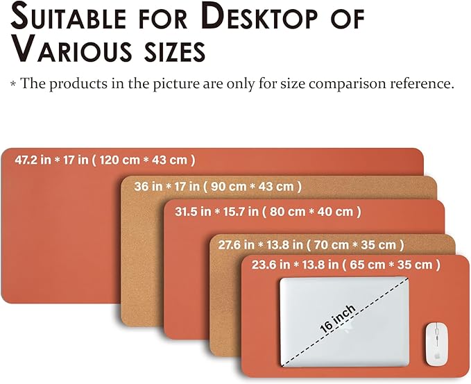 Cork Desk Mat - Small Dual-Sided Desk Pad - Image 5
