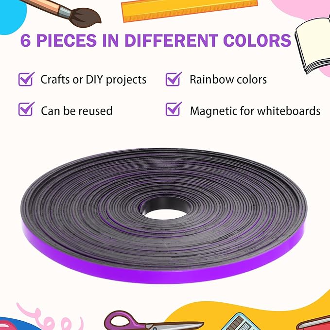 AmazingSpark Magnetic Tape Roll Thin Strips, 0.39 Inch x 33 Feet Magnetic Board - Image 4