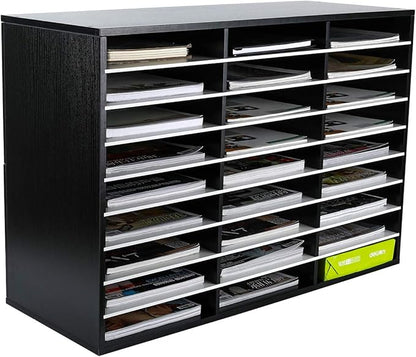 PAG Mail Sorter Organizer, Wood Literature Organizer, Student Mailbox by PAG