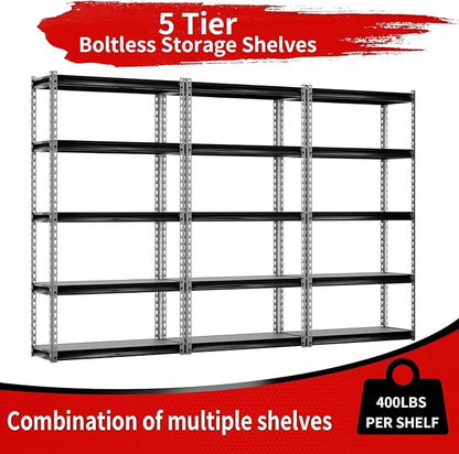 Shuntong 30" W Laminated Heavy Duty Metal Shelving Unit 2000 Lbs Boltless - Image 8