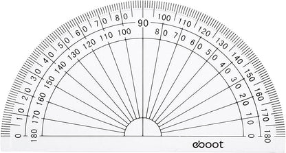 EBOOT 50 Pcs Math Protractors Plastic Protractor 180 Degrees, 4 Inches - Image 2