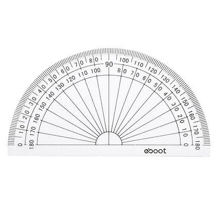 eBoot 28 Pack Clear 180 Degree Plastic Protractors - Image 2