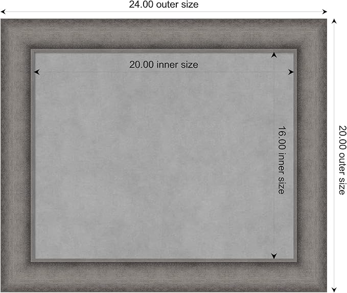 Amanti Art Grey Framed Magnetic Board 20x24 Small Vision Board - Image 3