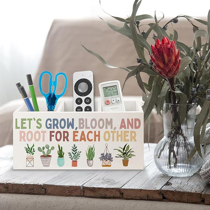 URLLUAE Boho Plant Classroom Wooden Pen Pencil Holder - Image 5