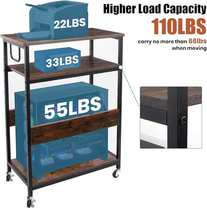 Extra Large Height Adjustable Computer Tower Stand, Computer & Machine Carts - Image 4
