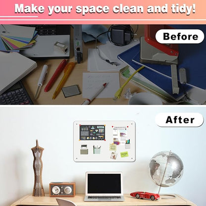 4 Pack White Magnetic Board, 17.5" x 11.4" Magnet Bulletin Board to Display - Image 5