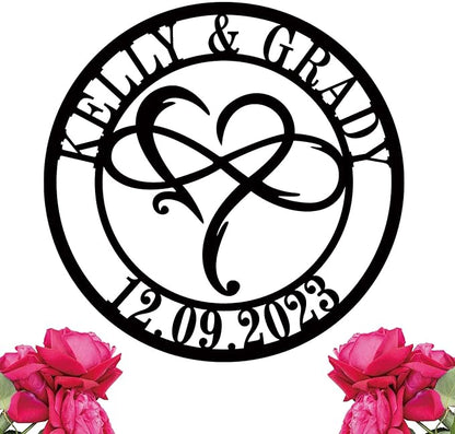 efcustomgifts Metal Infinity Heart Name Sign, Personalized Wedding Gifts by efcustomgifts