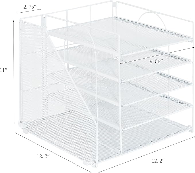 LEKETREE Desk Organizers and Accessories, 5-Tier Paper Letter Tray Organizer - Image 3