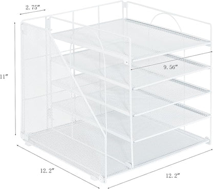 LEKETREE Desk Organizers and Accessories, 5-Tier Paper Letter Tray Organizer - Image 3