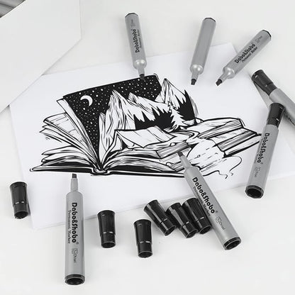 Dabo&Shobo 72 Pack Permanent Markers, Chisel Point, Quick Drying Ink, Works on - Image 2