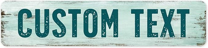 Custom Sign, Custom Street Sign, 11 Font Colors, 13 Font Styles, 4 Hole Options by MySignCenter